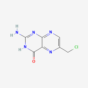 molecular formula C7H6ClN5O B580027 2-amino-6-(chloromethyl)-3H-pteridin-4-one CAS No. 873397-19-4