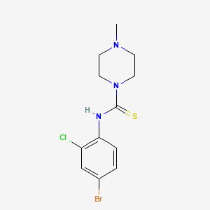 molecular formula C12H15BrClN3S B5800275 N-(4-bromo-2-chlorophenyl)-4-methylpiperazine-1-carbothioamide 