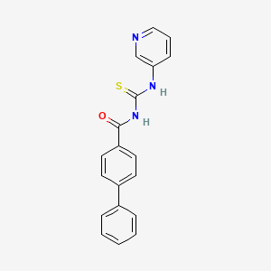molecular formula C19H15N3OS B5800286 N-(pyridin-3-ylcarbamothioyl)biphenyl-4-carboxamide 