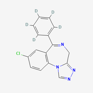 molecular formula C16H11ClN4 B580031 艾司唑仑-d5 CAS No. 170082-16-3
