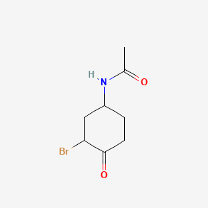 molecular formula C8H12BrNO2 B580032 N-(3-溴-4-氧代环己基)乙酰胺 CAS No. 687639-03-8