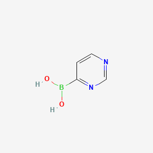 molecular formula C4H5BN2O2 B580035 嘧啶-4-硼酸 CAS No. 852362-24-4