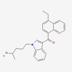 molecular formula C26H27NO2 B580040 JWH-210 4-Hydroxypentyl (100 microg/mL in Methanol) CAS No. 1427521-37-6