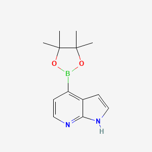 molecular formula C13H17BN2O2 B580044 4-(4,4,5,5-Tetramethyl-1,3,2-dioxaborolan-2-YL)-1H-pyrrolo[2,3-B]pyridine CAS No. 942919-26-8