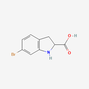 molecular formula C9H8BrNO2 B580045 6-溴吲哚-2-羧酸 CAS No. 1367711-47-4