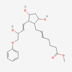B580046 Methyl 7-[3,5-dihydroxy-2-(3-hydroxy-4-phenoxybut-1-EN-1-YL)cyclopentyl]hept-5-enoate CAS No. 51638-90-5