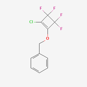 molecular formula C11H7ClF4O B580048 (2-Chloro-3,3,4,4-tetrafluorocyclobut-1-enyloxymethyl)-benzene CAS No. 18448-29-8