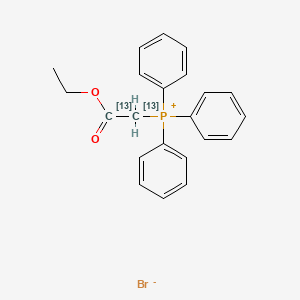 molecular formula C22H22BrO2P B580052 (2-Ethoxy-2-oxo(1,2-13C2)ethyl)-triphenylphosphanium;bromide CAS No. 109376-35-4