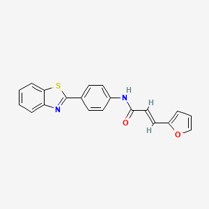 molecular formula C20H14N2O2S B5800524 (2E)-N-[4-(1,3-benzothiazol-2-yl)phenyl]-3-(furan-2-yl)prop-2-enamide 