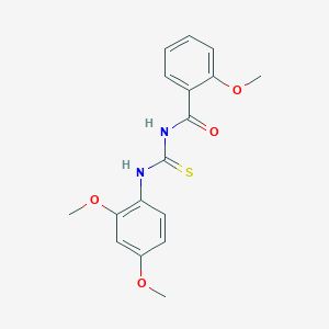 molecular formula C17H18N2O4S B5800583 N-[(2,4-dimethoxyphenyl)carbamothioyl]-2-methoxybenzamide 