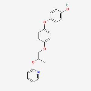 molecular formula C20H19NO4 B580059 4-[4-[2-(2-Pyridyloxy)propoxy]phenoxy]phenol CAS No. 159600-61-0