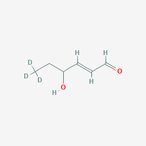 molecular formula C6H7D3O2 B058006 (E)-6,6,6-Trideuterio-4-hydroxyhex-2-enal CAS No. 148706-05-2