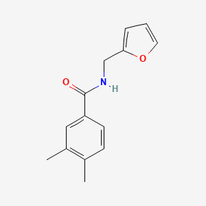 molecular formula C14H15NO2 B5800607 N-(furan-2-ylmethyl)-3,4-dimethylbenzamide 
