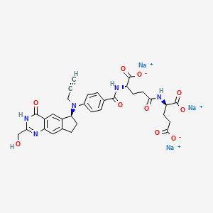 molecular formula C32H30N5Na3O10 B580062 Idetrexed trisodium CAS No. 1097638-00-0
