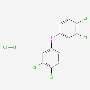 molecular formula C12H7Cl5I+ B580066 Bis(3,4-dichlorophenyl)iodanium;hydrochloride CAS No. 50848-00-5