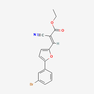 molecular formula C16H12BrNO3 B5800761 ethyl (E)-3-[5-(3-bromophenyl)furan-2-yl]-2-cyanoprop-2-enoate 