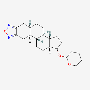molecular formula C24H36N2O3 B580077 5alpha-Androstanol(2,3)furazan-17beta-tetrahydropyranol CAS No. 4975-12-6