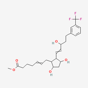 molecular formula C25H33F3O5 B580078 Methyl 7-(3,5-dihydroxy-2-{3-hydroxy-5-[3-(trifluoromethyl)phenyl]pent-1-EN-1-YL}cyclopentyl)hept-5-enoate CAS No. 195503-20-9