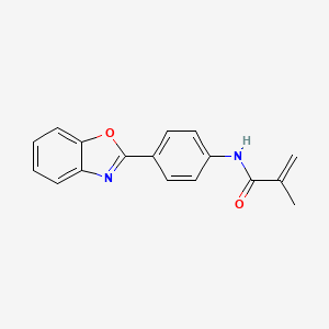 molecular formula C17H14N2O2 B5800818 N-[4-(1,3-benzoxazol-2-yl)phenyl]-2-methylprop-2-enamide 