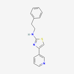 molecular formula C16H15N3S B5800847 Phenethyl-(4-pyridin-3-yl-thiazol-2-yl)-amine 