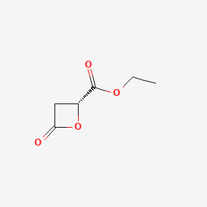 molecular formula C6H8O4 B580085 (R)-ethyl 4-oxooxetane-2-carboxylate CAS No. 107285-64-3