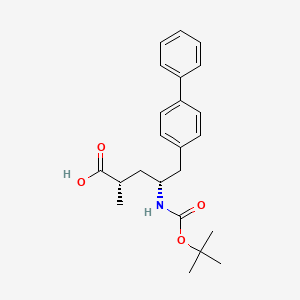 molecular formula C23H29NO4 B580087 (2S,4R)-5-(Biphenyl-4-yl)-4-[(tert-butoxycarbonyl)amino]-2-methylpentanoic acid CAS No. 1012341-54-6