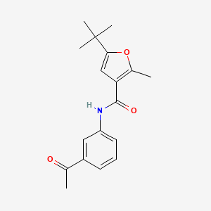 molecular formula C18H21NO3 B5800896 N-(3-acetylphenyl)-5-tert-butyl-2-methylfuran-3-carboxamide 