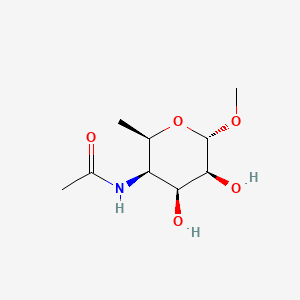 molecular formula C9H17NO5 B580092 N-[(2R,3R,4S,5S,6S)-4,5-dihydroxy-6-methoxy-2-methyloxan-3-yl]acetamide CAS No. 15856-46-9