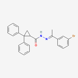 molecular formula C24H21BrN2O B5800958 N'-[(1E)-1-(3-Bromophenyl)ethylidene]-2,2-diphenylcyclopropane-1-carbohydrazide 