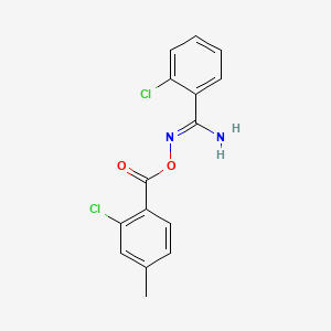 molecular formula C15H12Cl2N2O2 B5801018 [(Z)-[amino-(2-chlorophenyl)methylidene]amino] 2-chloro-4-methylbenzoate 
