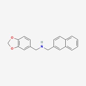 molecular formula C19H17NO2 B5801061 N-(1,3-benzodioxol-5-ylmethyl)-1-naphthalen-2-ylmethanamine 