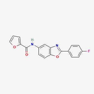 molecular formula C18H11FN2O3 B5801159 N-[2-(4-fluorophenyl)-1,3-benzoxazol-5-yl]furan-2-carboxamide 