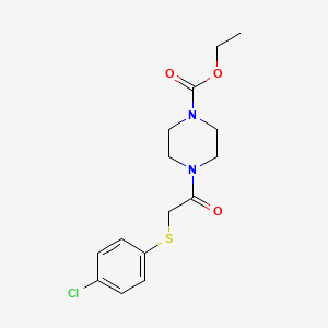 molecular formula C15H19ClN2O3S B5801161 Ethyl 4-(2-((4-chlorophenyl)thio)acetyl)piperazine-1-carboxylate 