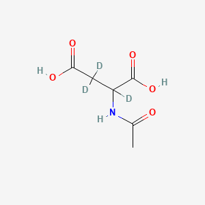 molecular formula C6H9NO5 B580120 N-Acetyl-L-aspartic acid-d3 