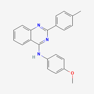 molecular formula C22H19N3O B5801215 N-(4-methoxyphenyl)-2-(4-methylphenyl)quinazolin-4-amine 