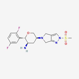 (2S,3R,5S)-2-(2,5-Difluorophenyl)-5-[2-(methylsulfonyl)-2,6-dihydropyrrolo[3,4-c]pyrazol-5(4H)-yl]tetrahydro-2H-pyran-3-amine