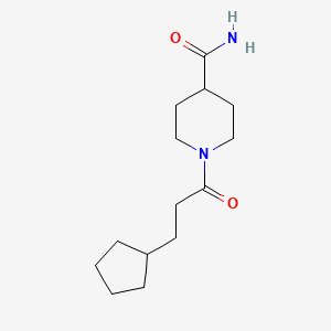 molecular formula C14H24N2O2 B5801286 1-(3-Cyclopentylpropanoyl)piperidine-4-carboxamide 