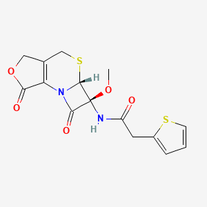 molecular formula C15H14N2O5S2 B580132 Decarbamylcefoxitin Lactone CAS No. 1422023-33-3
