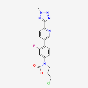 molecular formula C17H14ClFN6O2 B580134 Deshydroxy-chloro Tedizolid CAS No. 1239662-46-4