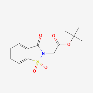 molecular formula C13H15NO5S B5801357 TERT-BUTYL 2-(1,1,3-TRIOXO-1,3-DIHYDRO-2H-1,2-BENZISOTHIAZOL-2-YL)ACETATE 