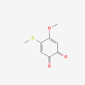 molecular formula C8H8O3S B580141 4-Methoxy-5-(methylthio)-o-benzoquinone CAS No. 18916-56-8