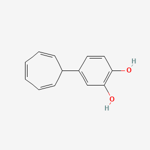 molecular formula C13H12O2 B580142 1,2-Benzenediol,4-(2,4,6-cycloheptatrien-1-yl)- CAS No. 16235-32-8