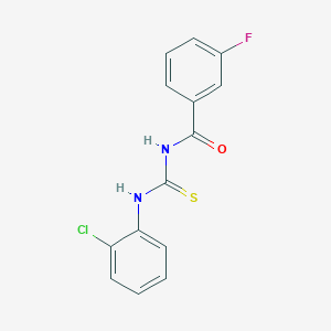 molecular formula C14H10ClFN2OS B5801434 N-[(2-chlorophenyl)carbamothioyl]-3-fluorobenzamide 