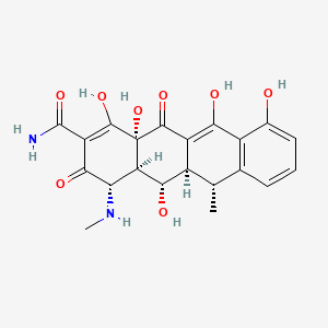 molecular formula C21H22N2O8 B580146 (2Z,4S,4aR,5S,5aR,6R,12aS)-2-(氨基-羟基-甲亚基)-5,10,11,12a-四羟基-6-甲基-4-甲氨基-4a,5,5a,6-四氢-4H-四苯-1,3,12-三酮 CAS No. 86271-83-2