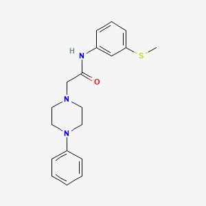 molecular formula C19H23N3OS B5801464 N-[3-(methylsulfanyl)phenyl]-2-(4-phenylpiperazin-1-yl)acetamide 