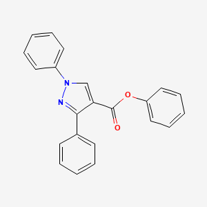 molecular formula C22H16N2O2 B5801482 Phenyl 1,3-diphenylpyrazole-4-carboxylate 