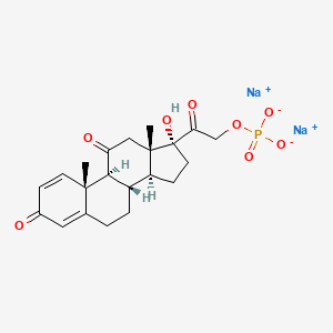 Pregna-1,4-diene-3,11,20-trione, 17-hydroxy-21-(phosphonooxy)-, disodium salt