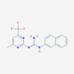 molecular formula C17H14F3N5 B5801567 N-[4-METHYL-6-(TRIFLUOROMETHYL)-2-PYRIMIDINYL]-N'-(2-NAPHTHYL)GUANIDINE 