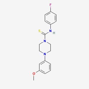 molecular formula C18H20FN3OS B5801606 N-(4-fluorophenyl)-4-(3-methoxyphenyl)piperazine-1-carbothioamide 