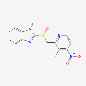1H-Benzimidazole, 2-[[(3-methyl-4-nitro-2-pyridinyl)methyl]sulfinyl]-